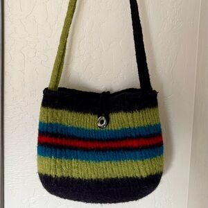 Hand-Crafted Felted Wool Crossbody Hobo